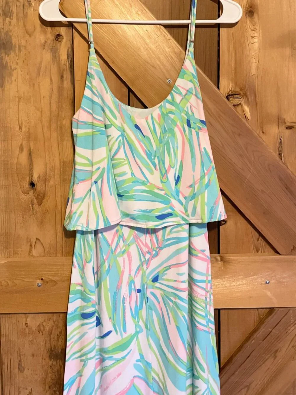 LILLY PULITZER Harrington Maxi Dress Pink Green Blue Womens M, Beach, Resort - Picture 2 of 7